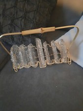 7 x Kristallglasuntersetzer  Mit Ständer Untersetzer Glas retro vintage 60er