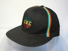 Element Skateboards Flexfit Cap rasta schwarz S/M Mütze Schildmütze Baseball Cap