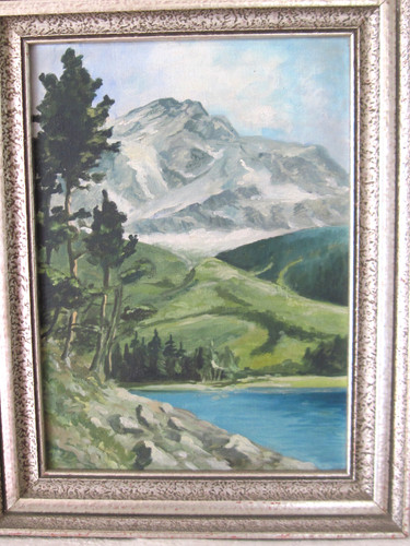 ölgemälde zugspitze mit - zugspitze,