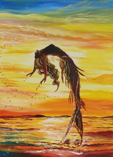 Acrylbild auf leinwand - auf,