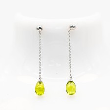 Tiffany & Co. Ohrhänger 750/18K Weißgold Peridot ca. 45mm mit Original Box