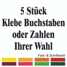 5 Stück Klebezahlen (Ziffern)