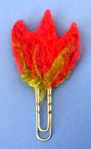 Lesezeichen filzblume - lesezeichen,