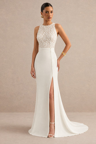 Brautkleid hochgeschlossenes - brautkleid,