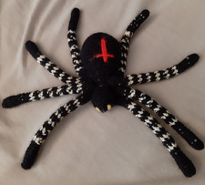 Spinne, schwarze gehäkelte Spinne, ca. 25 x 17 cm