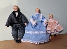del Prado Verlag | Puppen  |  Vater, Mutter, Kind | Blaue Serie Vintage