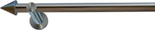Gardinenstange Edelstahl farben 1-läufig 20 mm ab 100 cm Vorhang Garnitur (742)