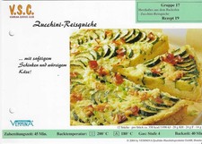 Vemmina Rezeptkarte  -   Zucchini Reisquiche      Gruppe 17 Rezept 19