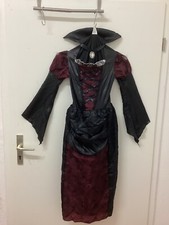LADY VAMPIRIN - Vampir Kostüm Kleid  - Kinder Karneval Gr. 116 128 140 158