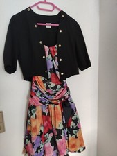 Schickes Cocktaikleid - Spaghettiträger und passendem Bolero Größe 36