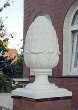 Pfeilerabdeckung, Pinienzapfen H.54 cm Gartendeko, Pfeilerschmuck, Steinfiguren