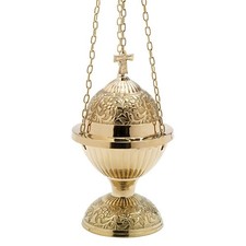 Rauchfass Messing mit Kreuz