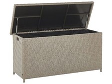 Praktische Auflagenbox Rattan 290 L 126 x 46 cm taupe Modena