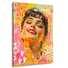 Pop Art Leinwand Bild Audrey Hepburn Wanddeko Wohnzimmer Bilder Kunstdruck
