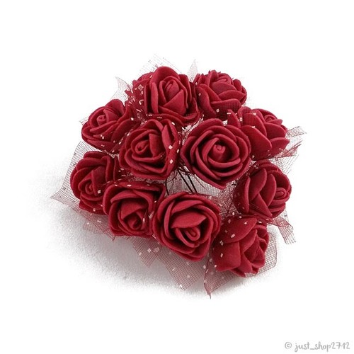 150 kleine schaumrosen - kleine, weinrot