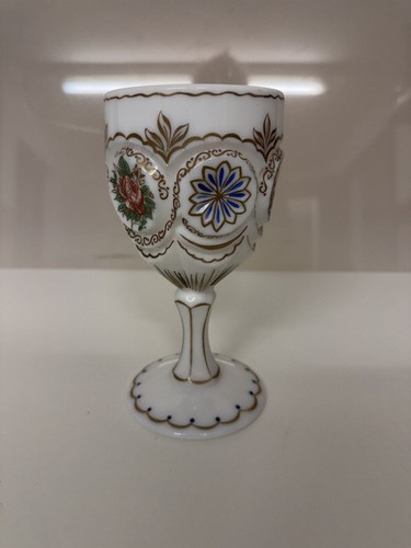 Opal glas böhmisch bemalt - opal,
