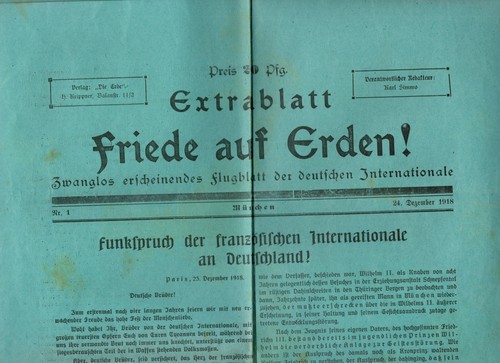 Extrablatt friede auf - auf, erden