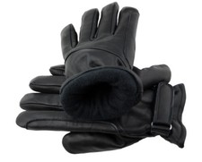Lederhandschuhe gefüttert Leder Biker Reit Handschuhe schwarz   S - 2XL