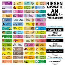 Sunnywall® Namensaufkleber