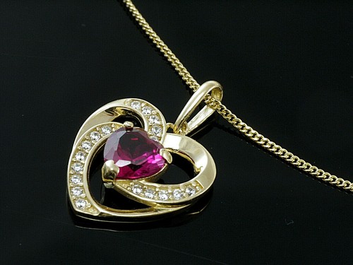 Goldkette mit herz - mit,