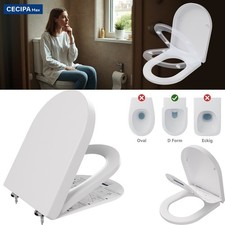 D-Form WC Sitz Vollrand Design Softclose Abnehmbar Modern Design Toilettendeckel