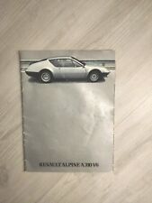 Prospekt Renault Alpine A310 V6 Modell 1984. Französisch!!