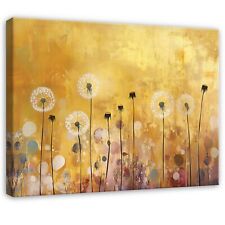 Leinwand Bilder Abstrakt Blumen Gold Wandbilder XXL Groß Leinwandbild Wanddeko 5