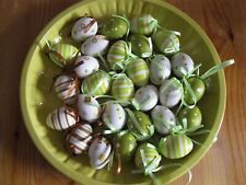 29 Oster - Eier mit  hübschem Osterteller, bemalte  Oster Deko mit Teller  !