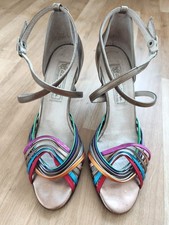 Tanzschuhe Damen 39, Echteder, Werner Kern, Made in Italy, bunt, glänzend, Tango