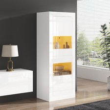 Hochglanz weiß vitrine - hochglanz,