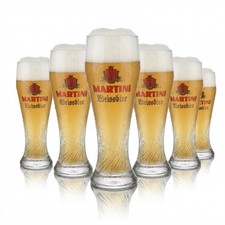 6x Martini Weißbier Glas 0,5l