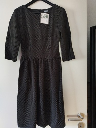 Kleid schwarz weiß polka dots - schwarz,