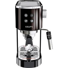 Krups EspressoVirtuoso+ XP444G Espressomaschine mit Siebträger Schwarz mit Mi...