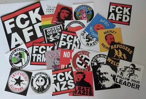 100x anti nazi aufkleber - 100x,