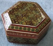 Vintage Orientalische Schatulle Schmuckdose Holz