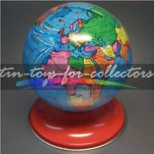 SPARDOSE GLOBUS WELTKUGEL LITHOGRAPHIERTES FEINBLECH MIT SCHLÜSSEL(AS)