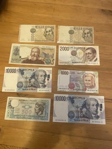 Italienische lire banknoten - lire,