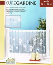 Kurzgardine Scheibengardine Küche Fenster Gardine Landhaus Stil Bistro 43x140cm