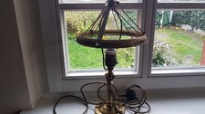 Tischleuchte,  Messinglampe, Vintage, Landhaus-Leuchte 