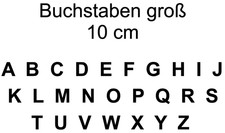 Buchstaben Aufkleber 10 cm N-Z