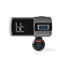 Nedis Bluetooth 5.0 UKW FM Transmitter Ladegerät Freisprecheinrichtung Bass