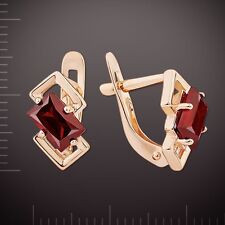 Ohrringe Baguette Granat