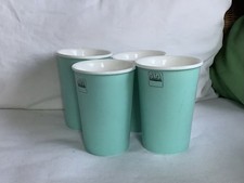 4 X Porzellan Becher Kaffeebecher ASA Collection türkis