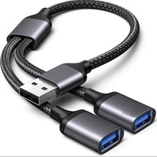 USB Splitter Y Kabel, 1 zu 2 verteiler Adapter, dual USB 2.0 Port Exten
