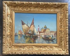 Gemälde - Schiffe und Gondel