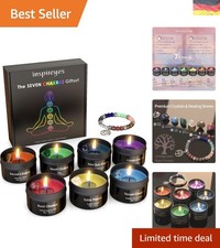 Chakra Kerze mit -Kristall und