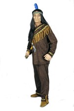 dunkelbraunes Indianerkostüm
