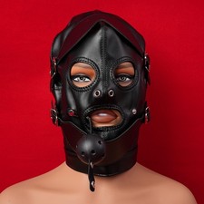 Bondage Kopfmaske Mit Ballknebel Mouth Gag Augenbinde Harness Headgear Fetisch 
