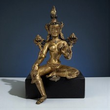 Grüne tara bronze buddha - grüne,
