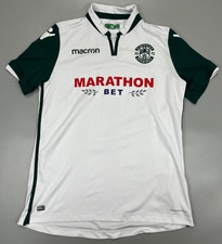 HIBERNIAN EDINBURGH 2018/19 AWAY FOOTBALL SHIRT TRIKOT TRIKOT MACRON GR XL